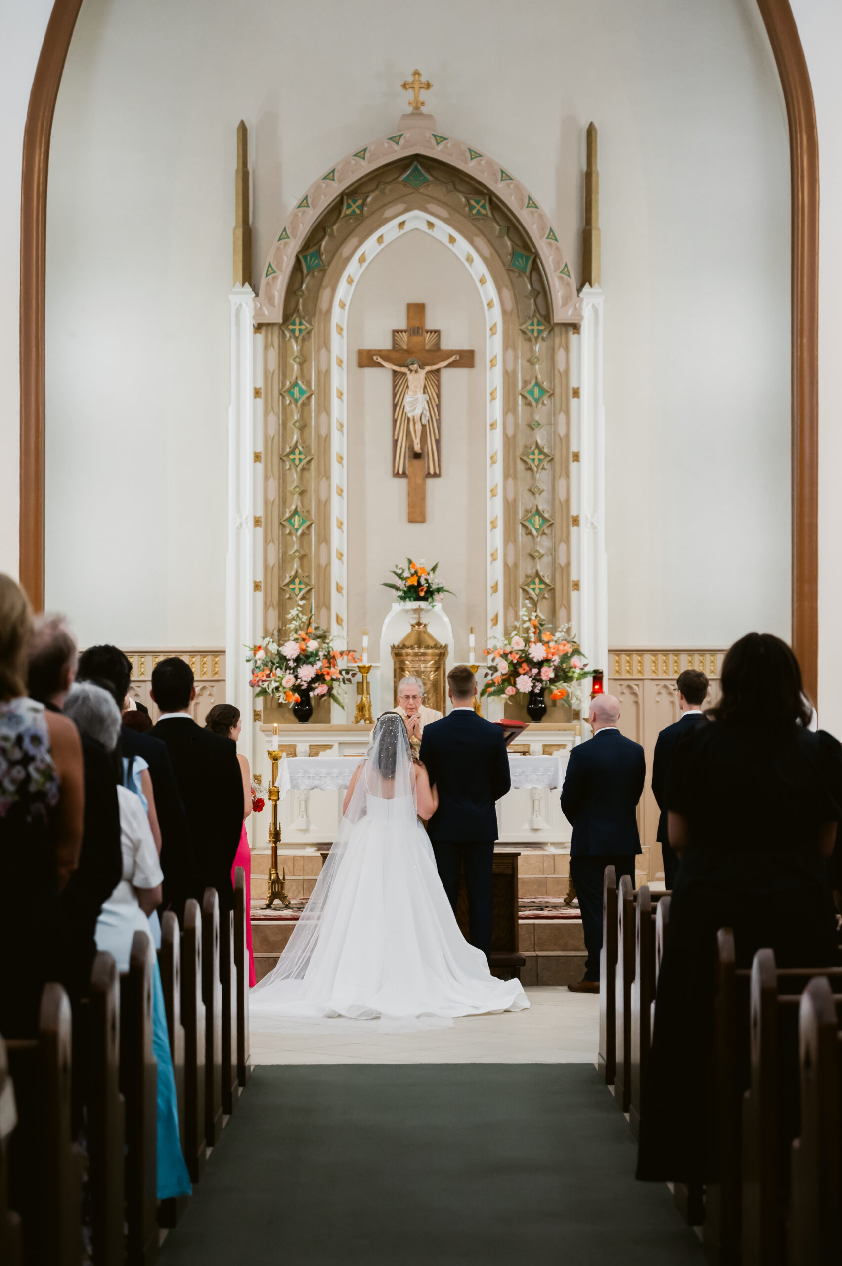 Catholic Wedding Photo of Catholic Bride and Catholic Groom in Ohio 